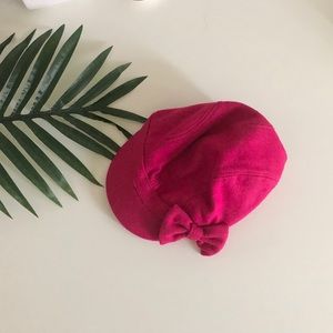 Little girls adorable pink hat